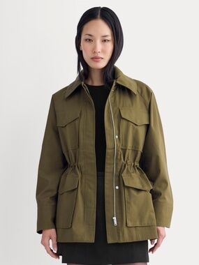 Everlane Women's Field Jacket in Olive, Size Large, Cotton